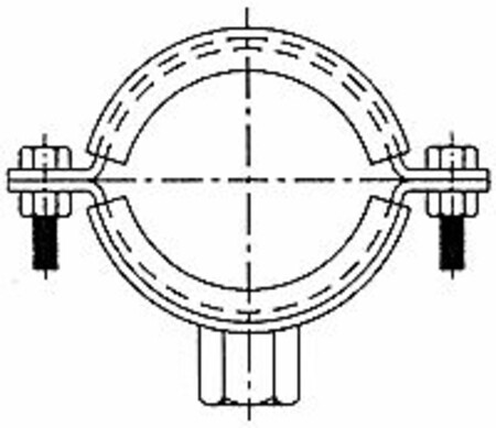 Хомут-гайка крепёжный для труб