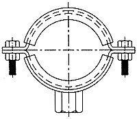 Хомут-гайка крепёжный для труб &mdash; КУБАС