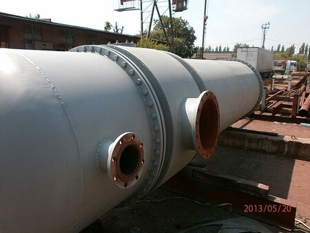 Изготовленный теплообменник, перед погрузкой на платформу