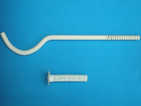 Крепление радиатора кованое белое с дюбелем Ø 10мм длина 250мм