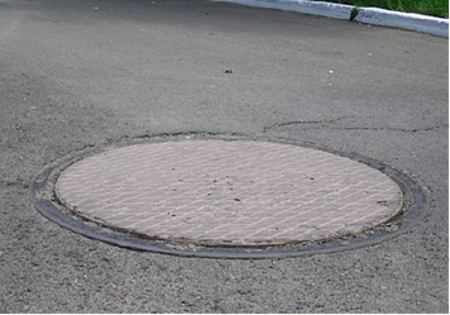 Полимержелезобетонная крышка канализационного  люка серии Т(25тонн)