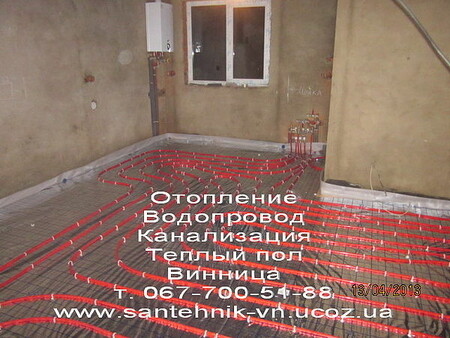 Монтаж теплогопола отопления, водопровода и канализации Винница