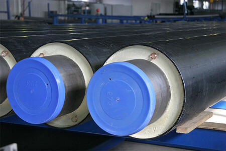 Трубы ППУ и элементы предварительно теплоизолированные вспененным полиуретаном для сетей горячего водоснабжения и  тепловых сетей.