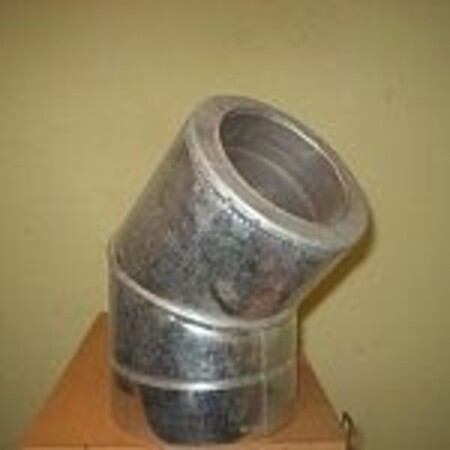 Колено термо в оцинкованном кожухе 45*