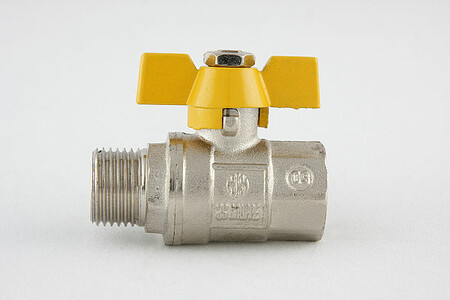 Кран шаровый НВ желтая бабочка