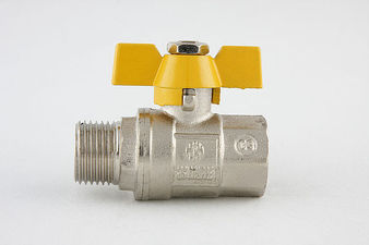Кран шаровый НВ желтая бабочка &mdash; Индустрия-РС