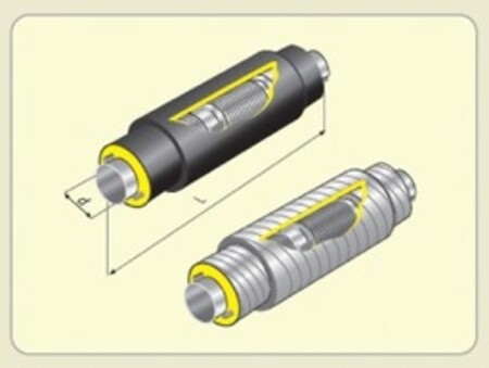 сильфонный компенсатор в ППУ изоляции