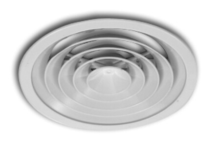 Круглые вентиляционные диффузоры с шибером CFC+RC, DC.