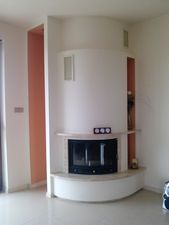 Водяной камин, для системы отопления, 8кВт, угловой &mdash; Энергосберегающие системы