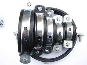 Хомуты «КВАДО» для монтажа всех типов труб: канализационных, водопроводных, газовых, отопительных и других &mdash; КВАДО НПФ