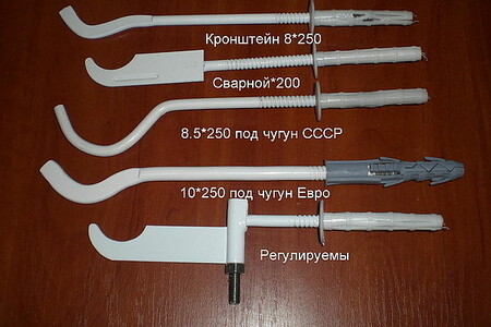 Кронштейны для аллюминиевых, биметаллических и чугунных радиаторов