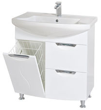 аква родос,Тумба с умывальником и корзиной для белья Глория 75см &mdash; Салон Аква Родос