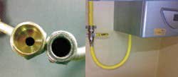 Сильфонная подводка из нержавеющей стали для газа и для воды. Шланги