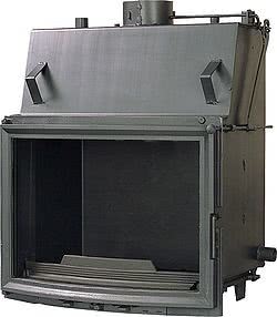 Чугунная топка для камина  W10р-14 kW с водяным контуром + стекло полукруглое